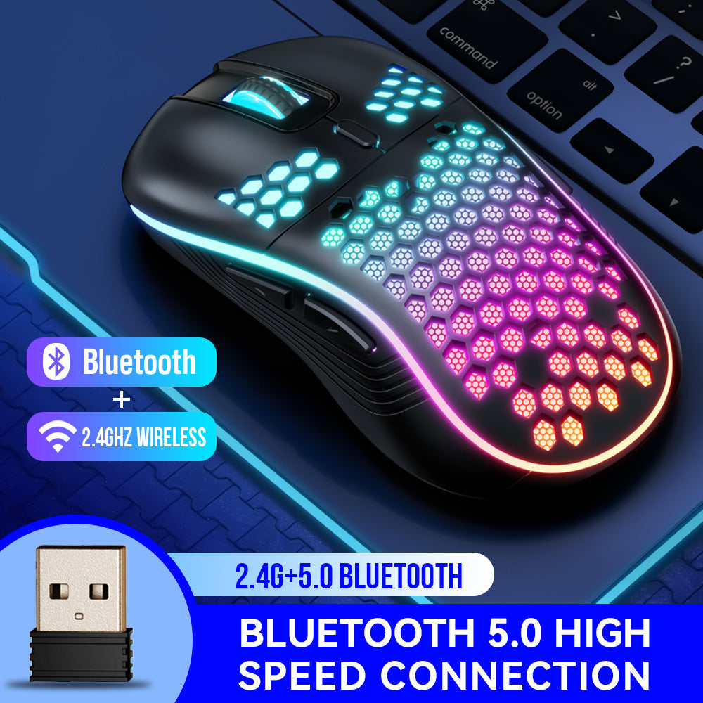 SA-1 Dual Modus Wabenschale RGB Kabellose Bluetooth Computer Gaming Maus
