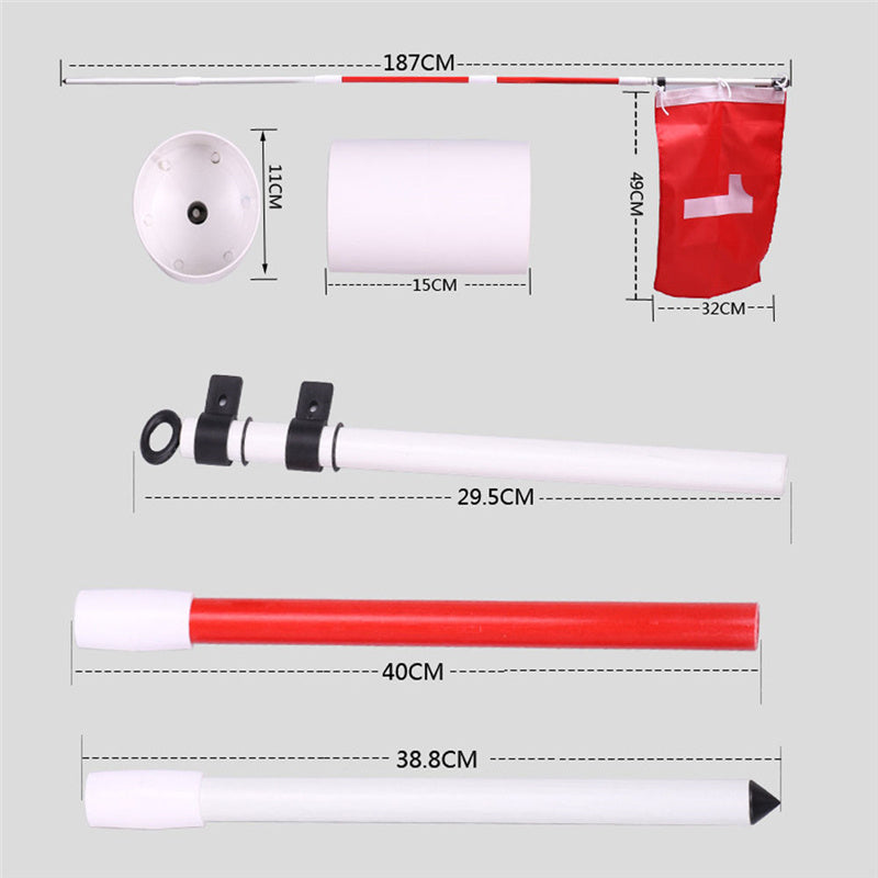 Golf three-section flagpole-Finds Fit
