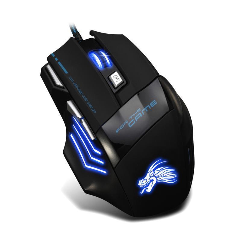 Professionelle kabelgebundene Gaming-Maus, 5500 DPI, einstellbar, 7 Tasten