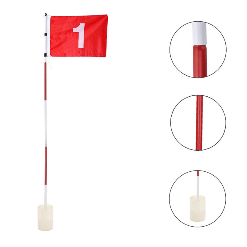 Golf three-section flagpole-Finds Fit
