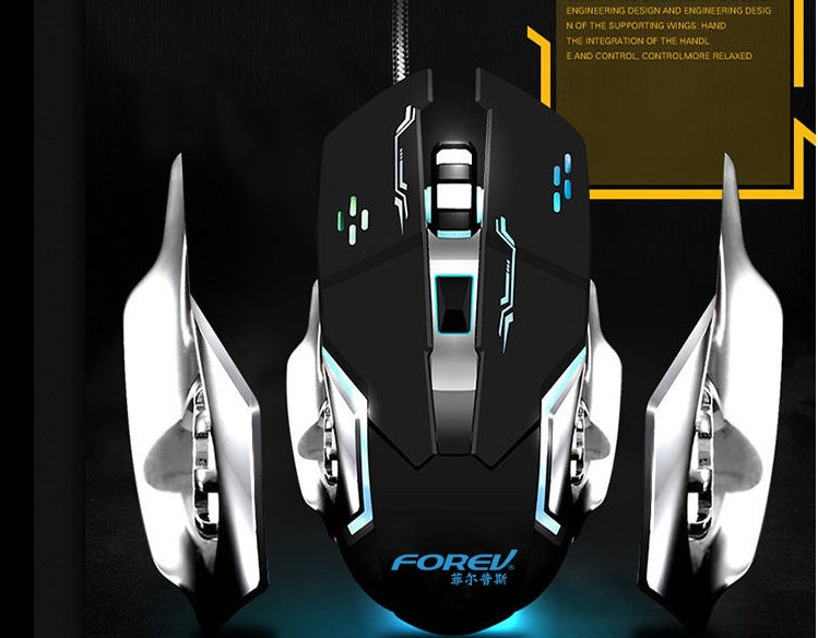 Mechanische kabelgebundene Gaming-Maus mit leuchtender USB-Gaming-Maus