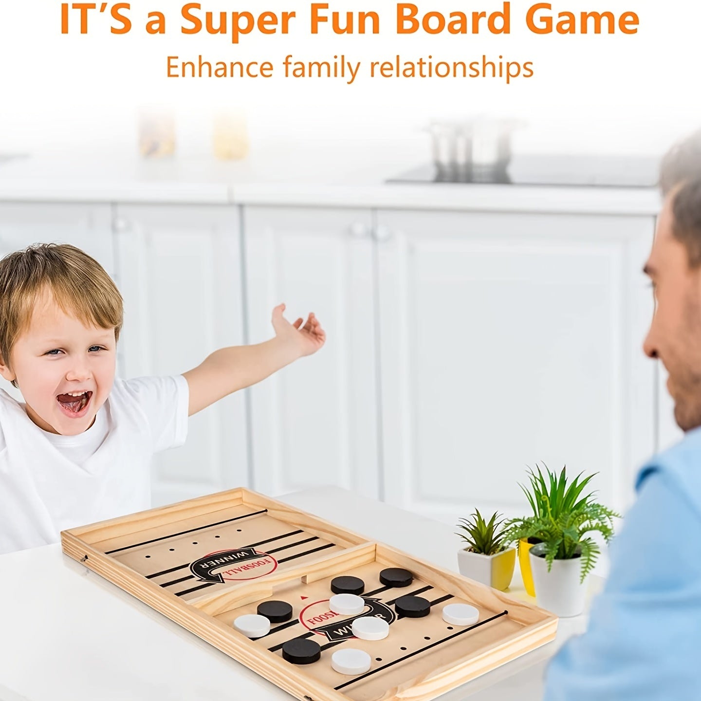 Wooden Hockey Game, Super Foosball Table, Desktop Battle-Finds Fit