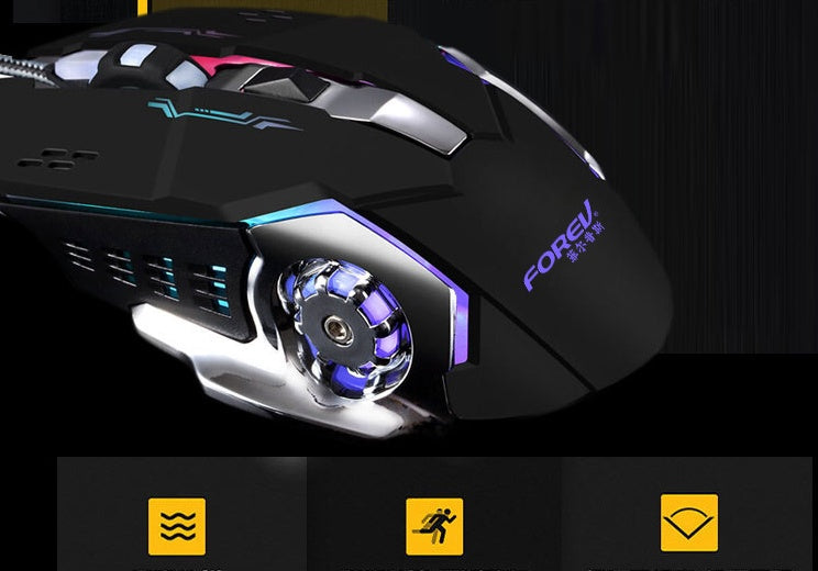 Mechanische kabelgebundene Gaming-Maus mit leuchtender USB-Gaming-Maus