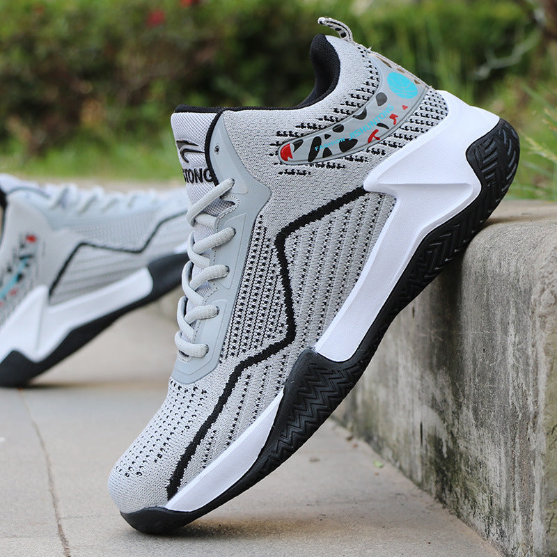 Basketball Shoes High Top Flying Woven Sneakers Breathable-Finds Fit