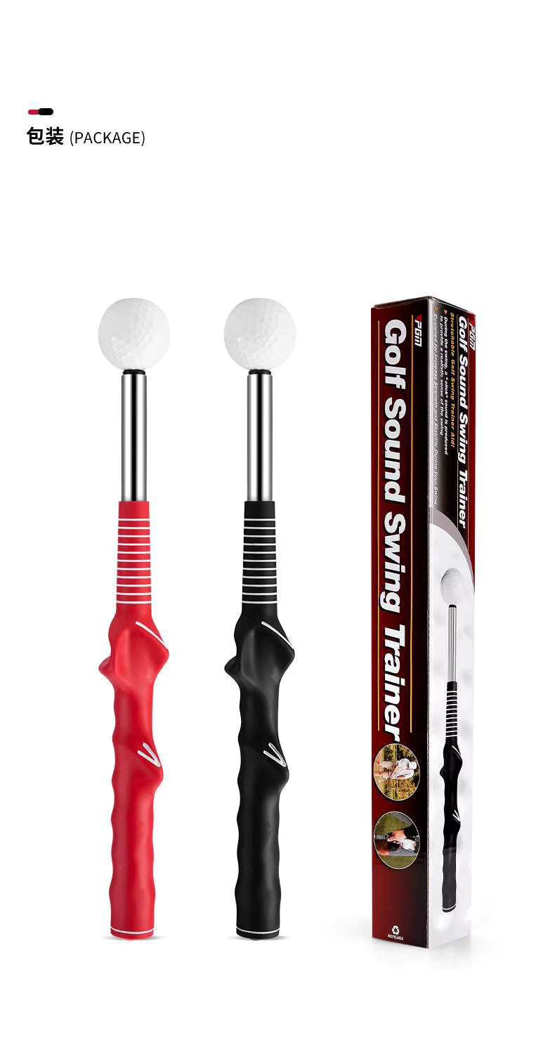 PGM Golf Retractable Swing Practice Stick Indoor Golf Sound Assistant Practitioner