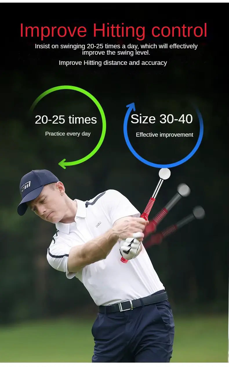 PGM Golf Retractable Swing Practice Stick Indoor Golf Sound Assistant Practitioner