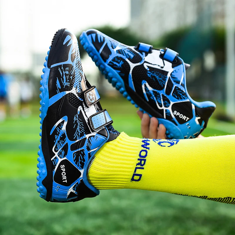 Boys Turf Soccer Shoes Girls Football Cleats Fashion Kids Football Training Trainers Anti Skid Children Football Sports Shoes-Finds Fit
