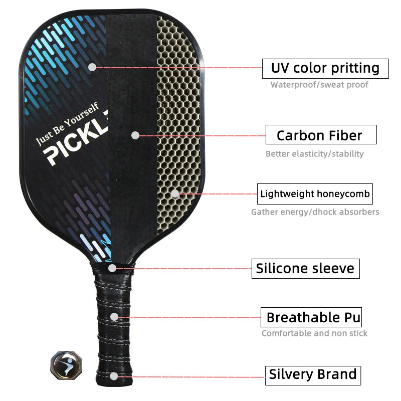 Pickleball Paddles Pro Graphite Pickleball racket Set of 2 Pickleball Racquet-Finds Fit