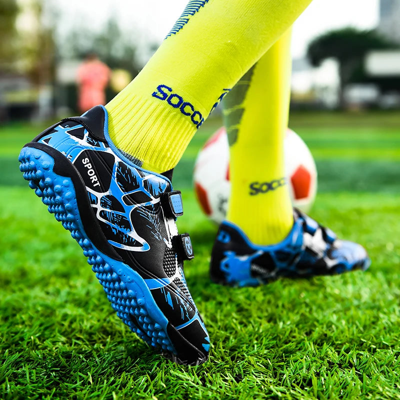Boys Turf Soccer Shoes Girls Football Cleats Fashion Kids Football Training Trainers Anti Skid Children Football Sports Shoes-Finds Fit
