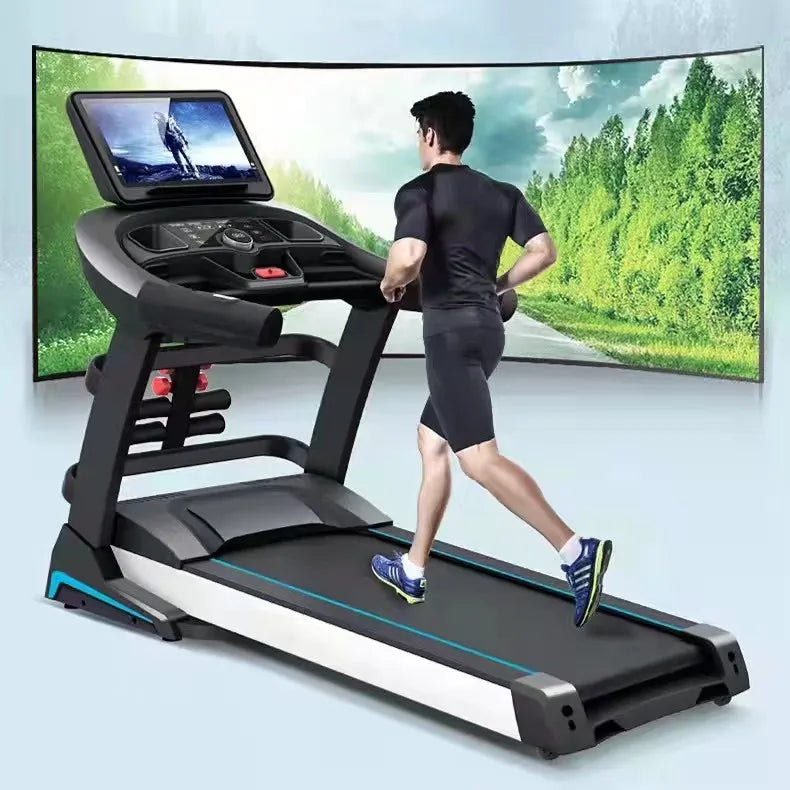 5.0HP 1-20km/H Wireless Heart Rate Treadmill LED Display Screen Run Machine Running Stand Commercial Foldable Treadmill-Finds Fit