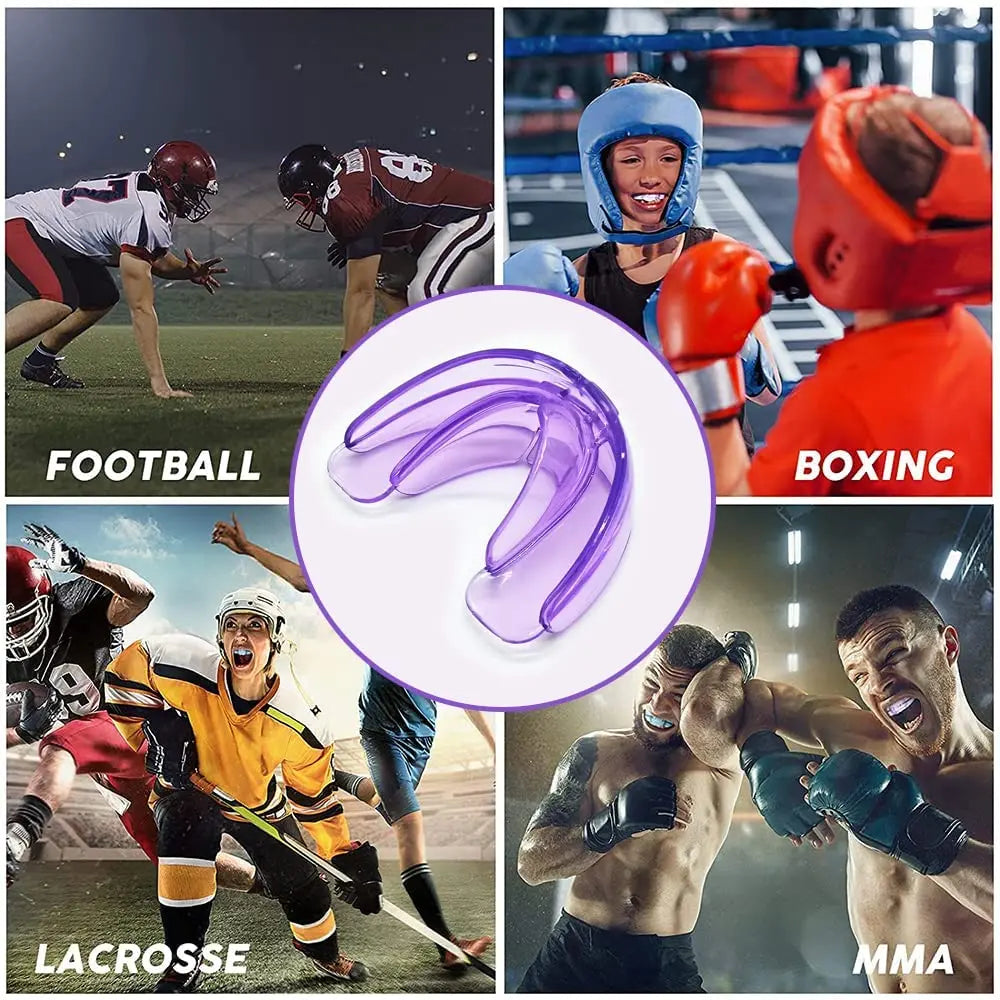 Soft Mouth Guard Football Lacrosse Basketball Boxing Art Dental Mouthguard-Finds Fit