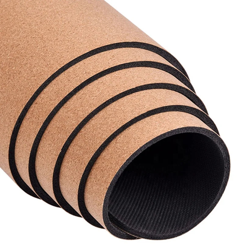 Eco Friendly Anti Slip Natural Cork Rubber Yoga Mat-Finds Fit