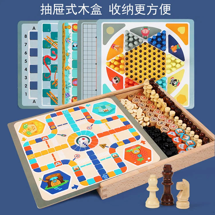Luxury different Themes of Wooden Chess Board Games Sets for 2 3 or 4 Players-Finds Fit