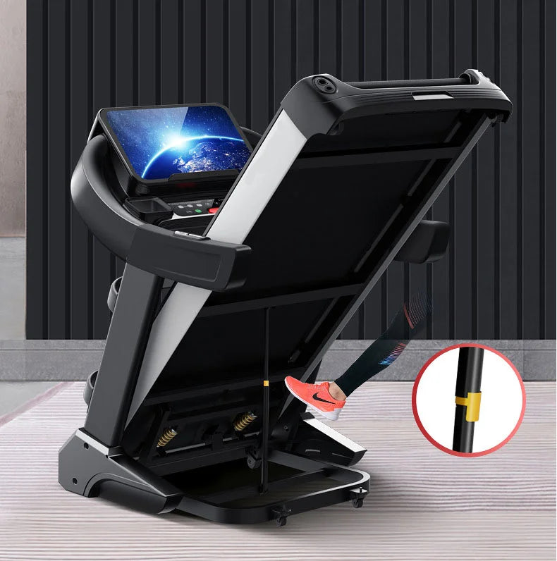 5.0HP 1-20km/H Wireless Heart Rate Treadmill LED Display Screen Run Machine Running Stand Commercial Foldable Treadmill-Finds Fit