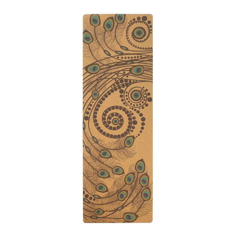 Costume Body Printed Thick Cork Yoga Exercise Mat For Home Gym-Finds Fit