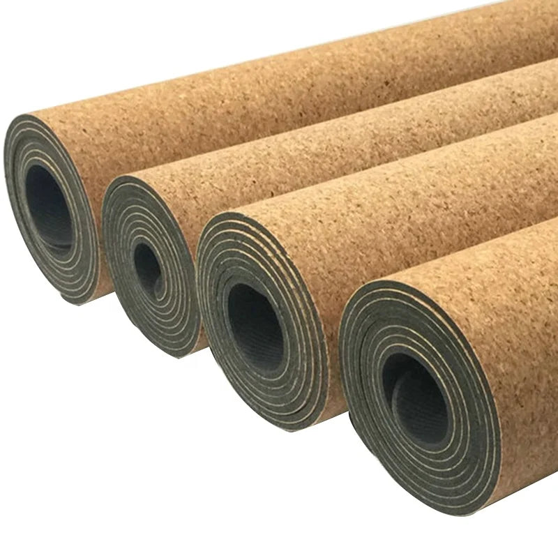Eco Friendly Anti Slip Natural Cork Rubber Yoga Mat-Finds Fit