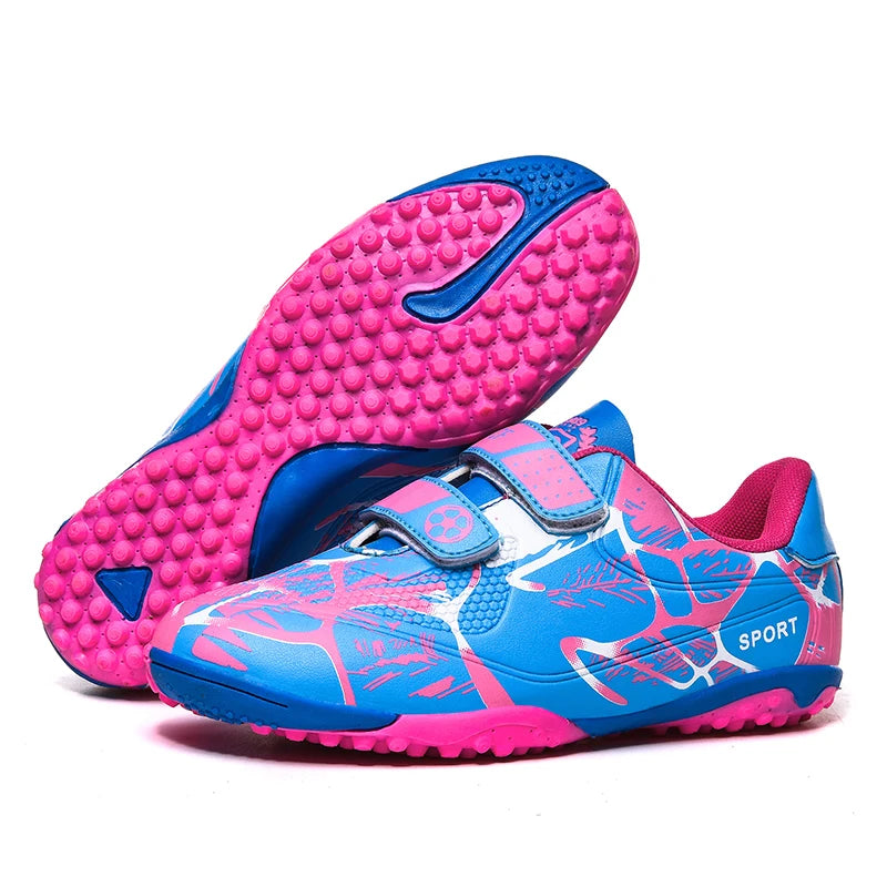 Boys Turf Soccer Shoes Girls Football Cleats Fashion Kids Football Training Trainers Anti Skid Children Football Sports Shoes-Finds Fit