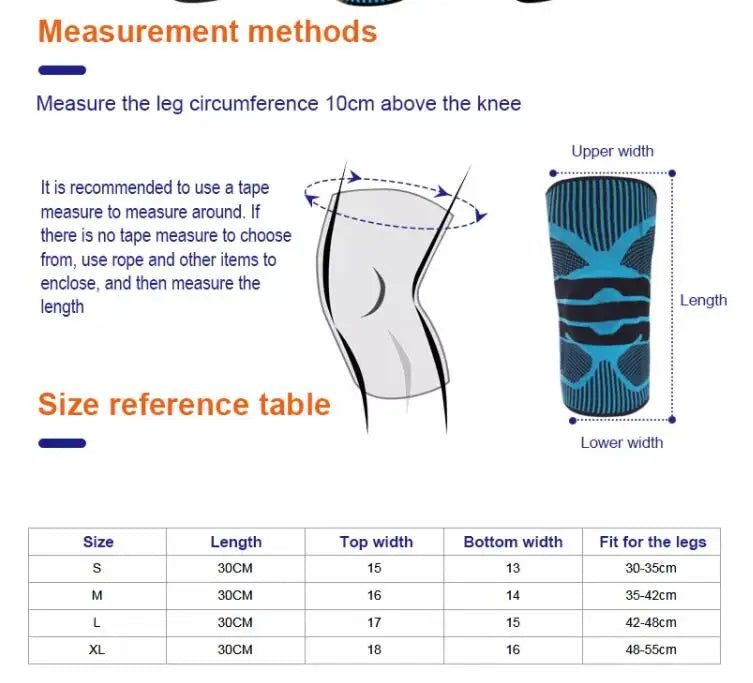 3D Weaving Silicone Volleyball Basketball Meniscus Patella Protectors Knee Pads Supports Brace-Finds Fit