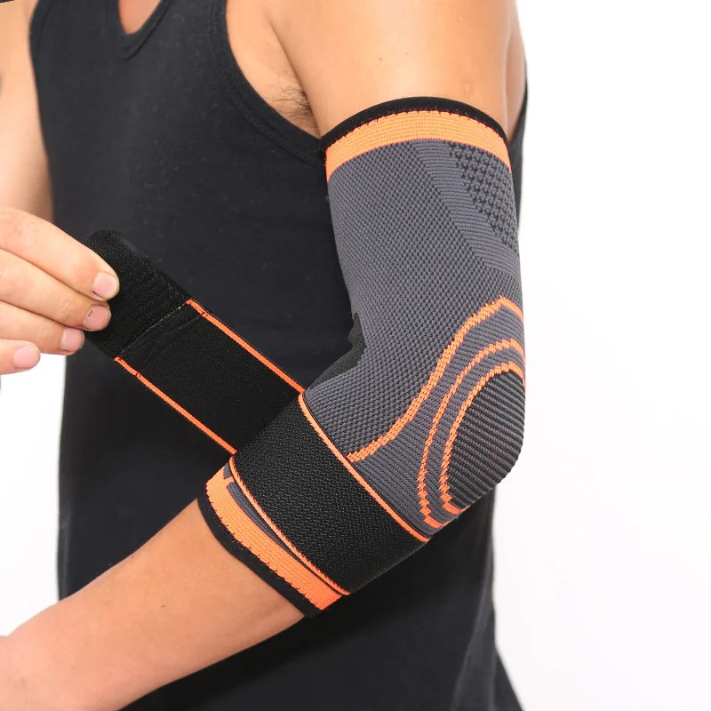 Elastic bandage tennis elbow support protector basketball running volleyball compression adjustable elbow pad brace YPT62-Finds Fit