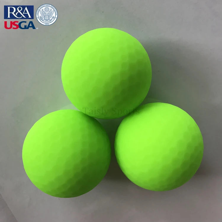Vivid color tour ball yellow matte golf ball-Finds Fit