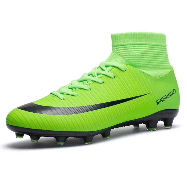 Gradient Color Striped Football Shoes-Finds Fit