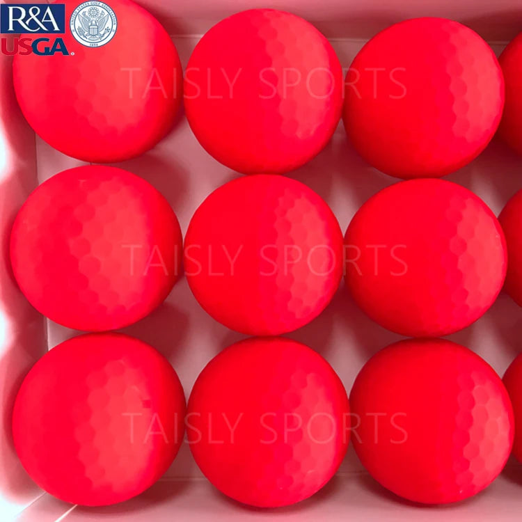 Vivid color tour ball yellow matte golf ball-Finds Fit