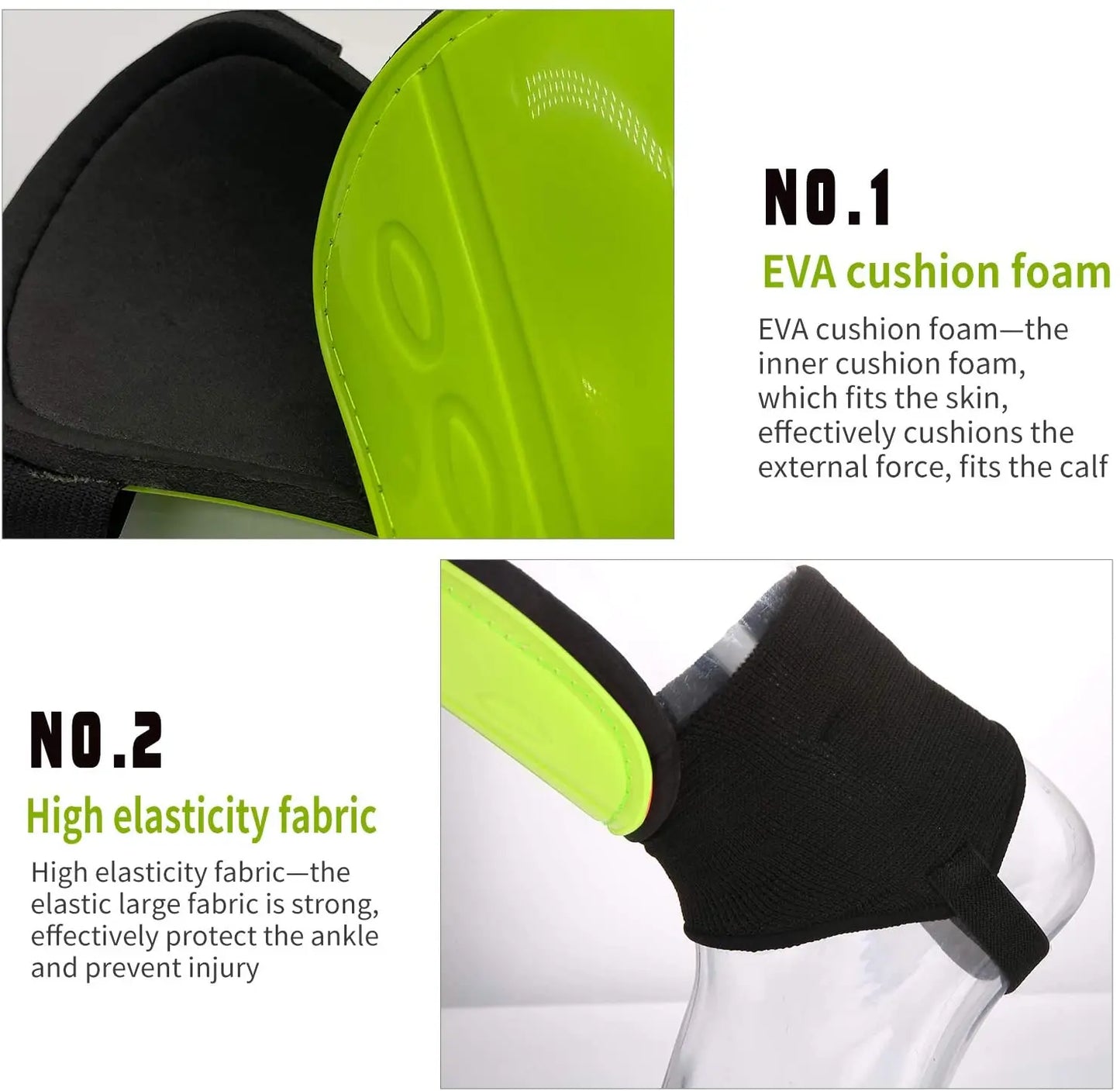 Soccer Shin Pad Football Training Shin Guard With Ankle Protection-Finds Fit