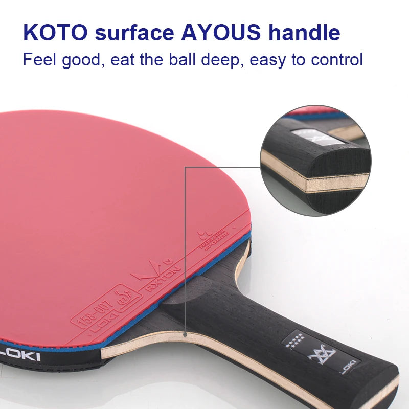 Loki E9 ping pong rackets Suitable for professional players ture carbon racket table tennis with powerful attack-Finds Fit