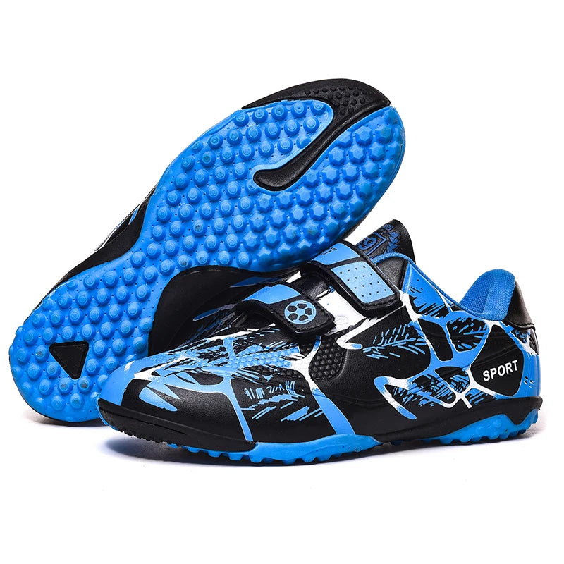 Boys Turf Soccer Shoes Girls Football Cleats Fashion Kids Football Training Trainers Anti Skid Children Football Sports Shoes-Finds Fit