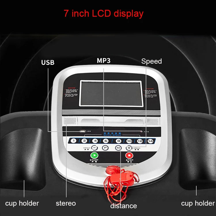 Galecon Bluetooth Heart Rate Monitor Treadmill Adjustable Treadmills-Finds Fit