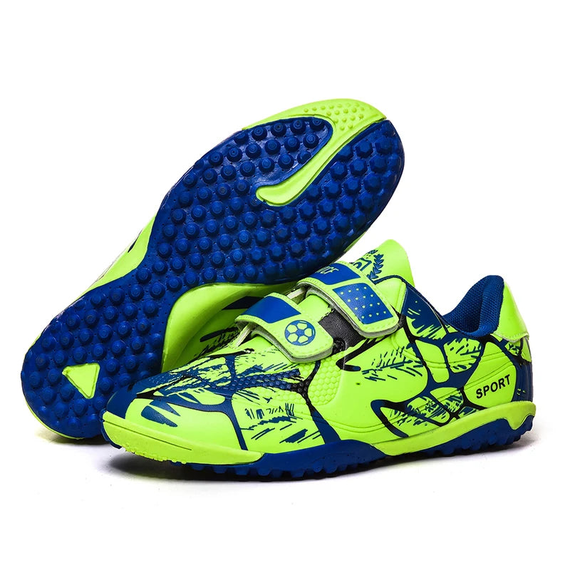 Boys Turf Soccer Shoes Girls Football Cleats Fashion Kids Football Training Trainers Anti Skid Children Football Sports Shoes-Finds Fit