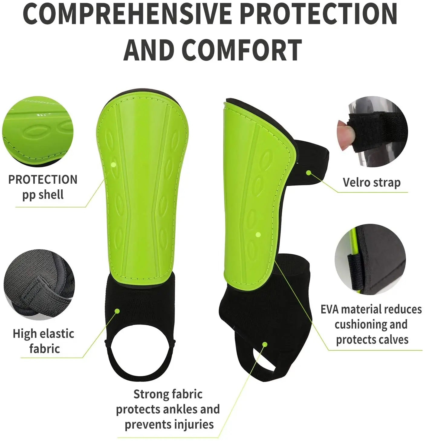 Soccer Shin Pad Football Training Shin Guard With Ankle Protection-Finds Fit
