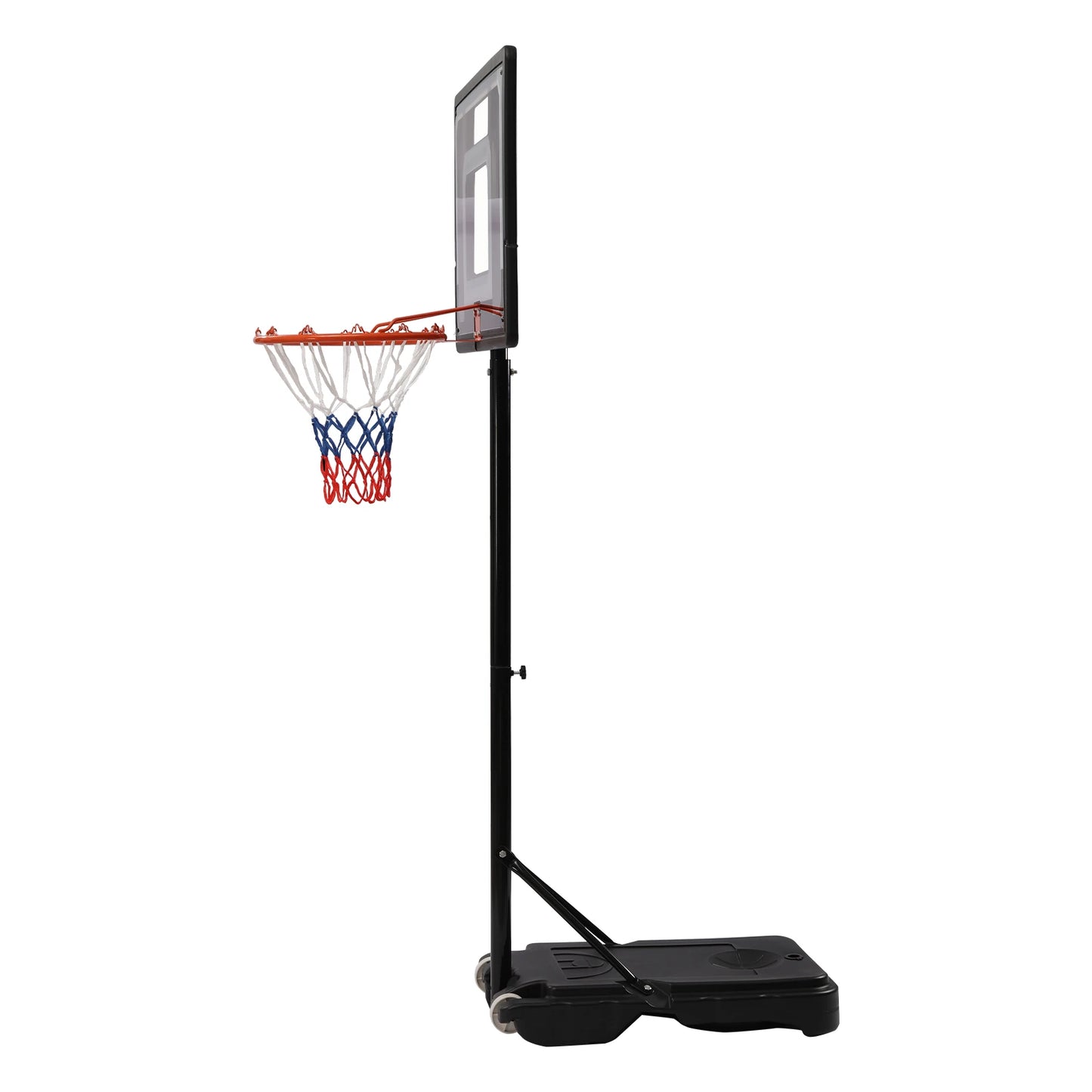 Verstellbarer Basketballkorb, Basketballsystem, Basketball-Trainingsgerät für drinnen und draußen für Jugendliche und Erwachsene, 1,6–2,1 m