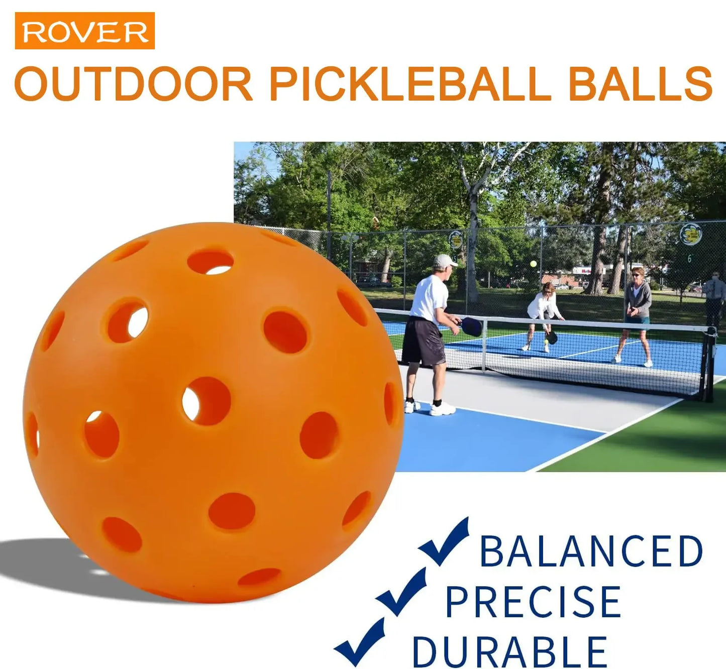 Pickleball 74MM Langlebig 40 Löcher Outdoor 6/12/24Pcs Pickleballs 26g Outdoor für Wettkampf-Pickleball-Packungen