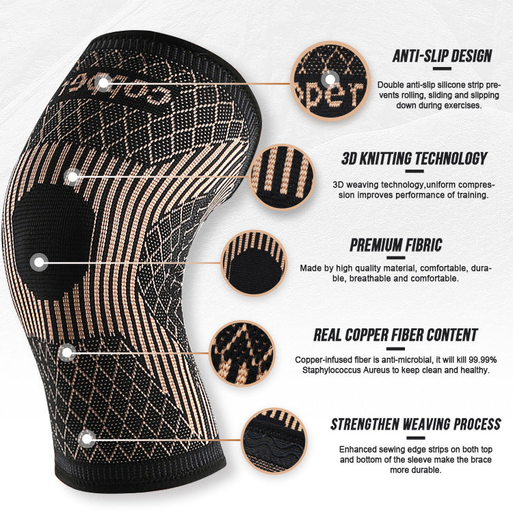 Elastic Sports Riding Basketball Protective Gear Copper Nylon Copper-Finds Fit