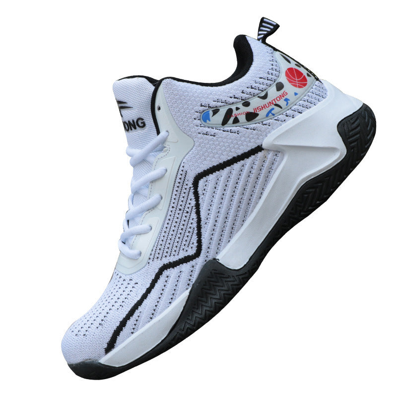 Basketball Shoes High Top Flying Woven Sneakers Breathable-Finds Fit