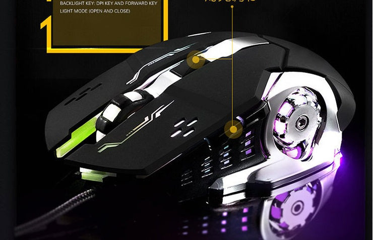 Mechanische kabelgebundene Gaming-Maus mit leuchtender USB-Gaming-Maus