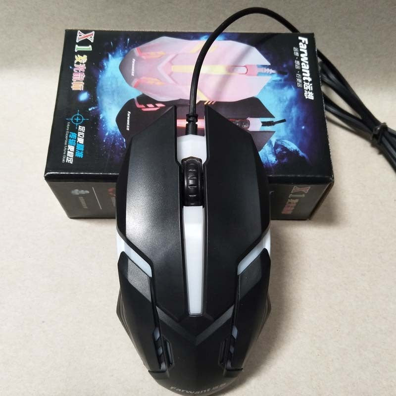 Wired Photoelectric Computer Office Home Gaming Light-Transmitting Mouse-Finds Fit