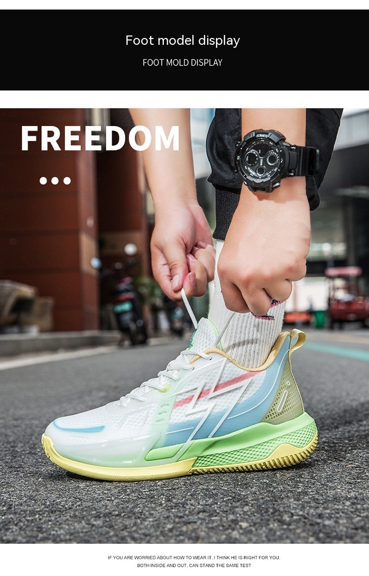 Unisex Shoes Mesh Basketball Breathable Wear-resistant Non-slip Training Sneakers-Finds Fit