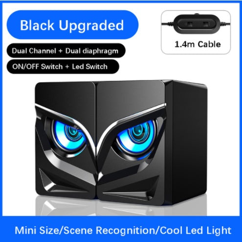 PC Gaming Speakers, 2.0 Channel Stereo Desktop Computer Sound Bar Speakers-Finds Fit