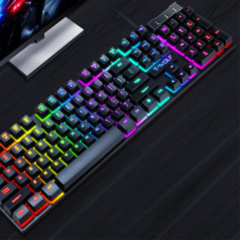 Gaming Usb Luminous Wired Keyboard Floating Manipulator-Finds Fit