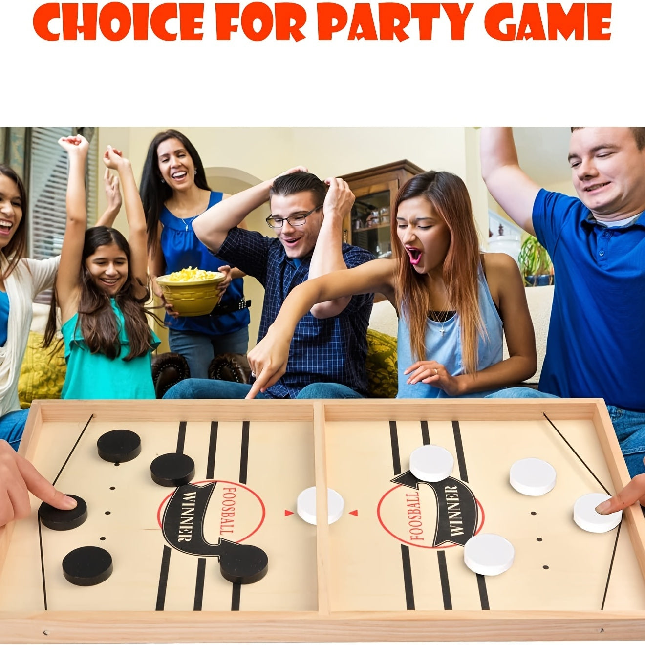 Wooden Hockey Game, Super Foosball Table, Desktop Battle-Finds Fit