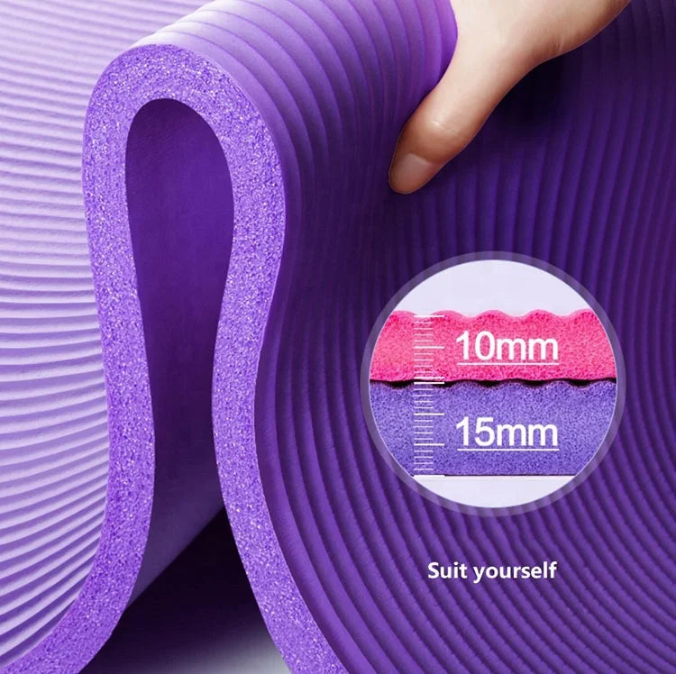 YUANFENG Extra Thick High Density NBR Exercise Yoga Mat for Pilates Fitness & Workout-Finds Fit