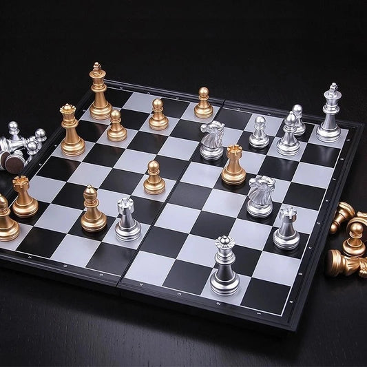 Magnetic Chess Pieces Set 25/32/36cm Medieval Chess board-Finds Fit