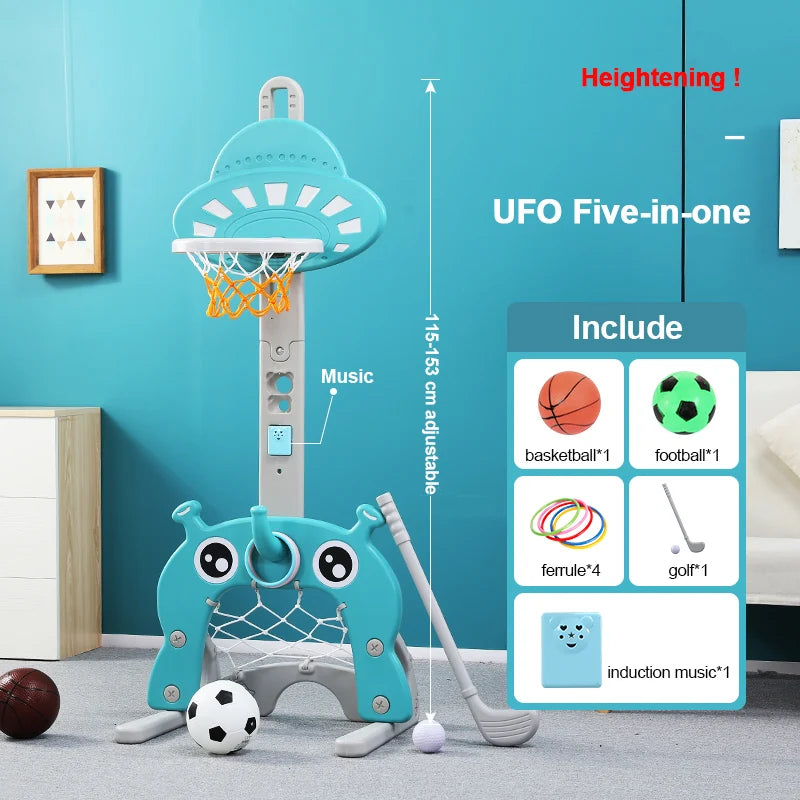 Children plastic removable baby ring toys rack toddler adjustable custom mini portable indoor kids basketball hoop stand-Finds Fit