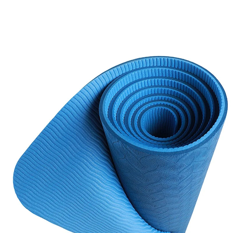 Eco-friendly Non-Slip Exercise Durable 6mm 8mm 10mm 1/2 Inch Extra Thick Black TPE Yoga Mat-Finds Fit