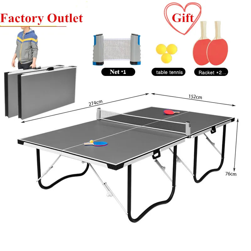 Folding table tennis table with pulley-Finds Fit