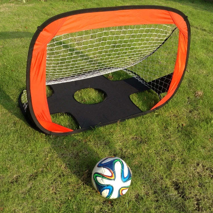 Foldable football soccer goal with a shooting target-Finds Fit