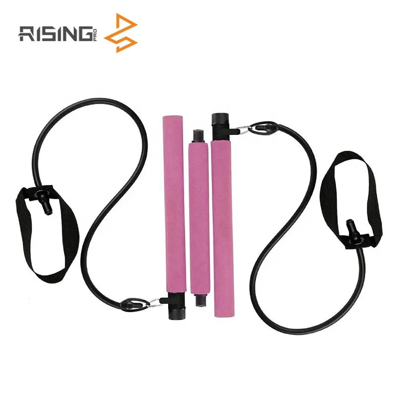 Rising Yoga Pilates Bar Gym Stick Portable Pilates Bar Body Workout Yoga Portable Pilates Bar Kit-Finds Fit