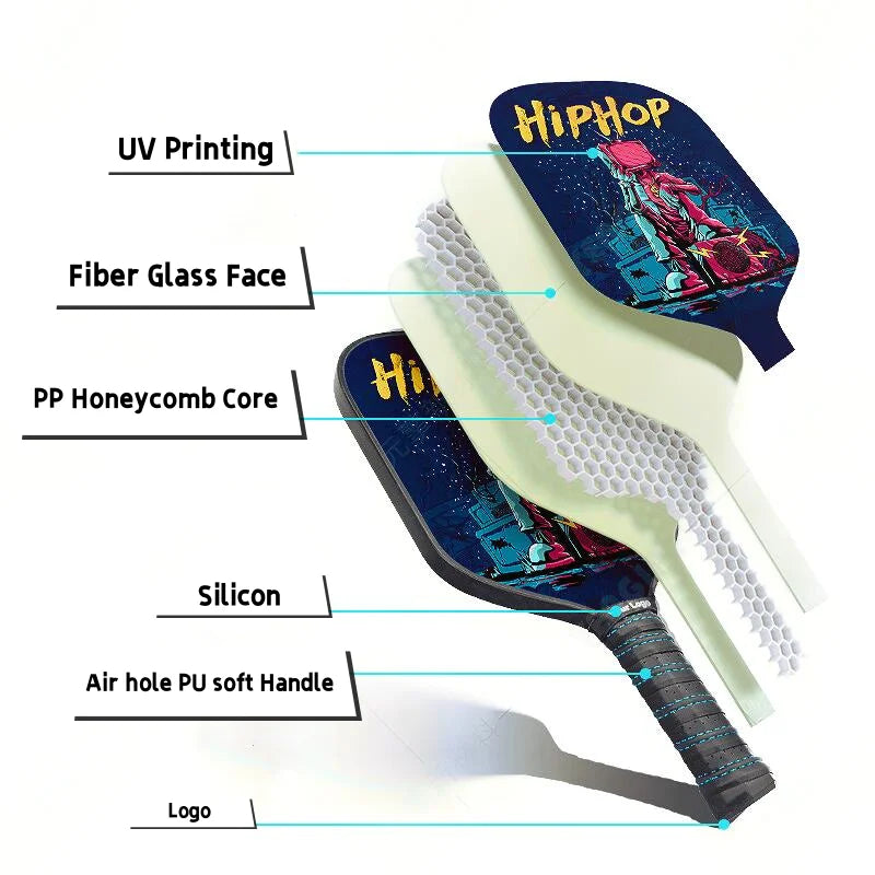 Pickleball Fiber Glass Fiberglass Pickleball Paddle Set custom pickleball paddle-Finds Fit